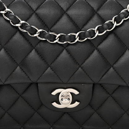 Chanel Lambskin Quilted Medium Double Flap Black 9 of 19