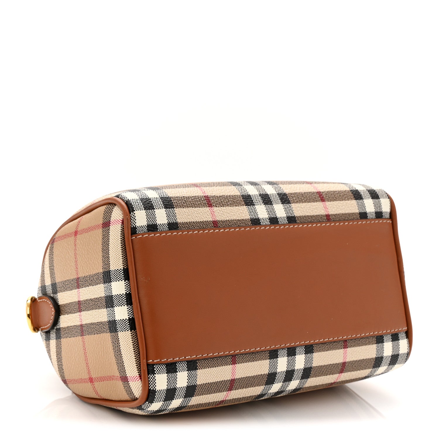 Burberry Vintage Check Mini Bowling Bag Briar Brown 4 of 9