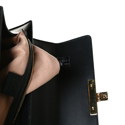 Gucci Guccissima Signature Small Padlock Top Handle Bag Black 8 of 18