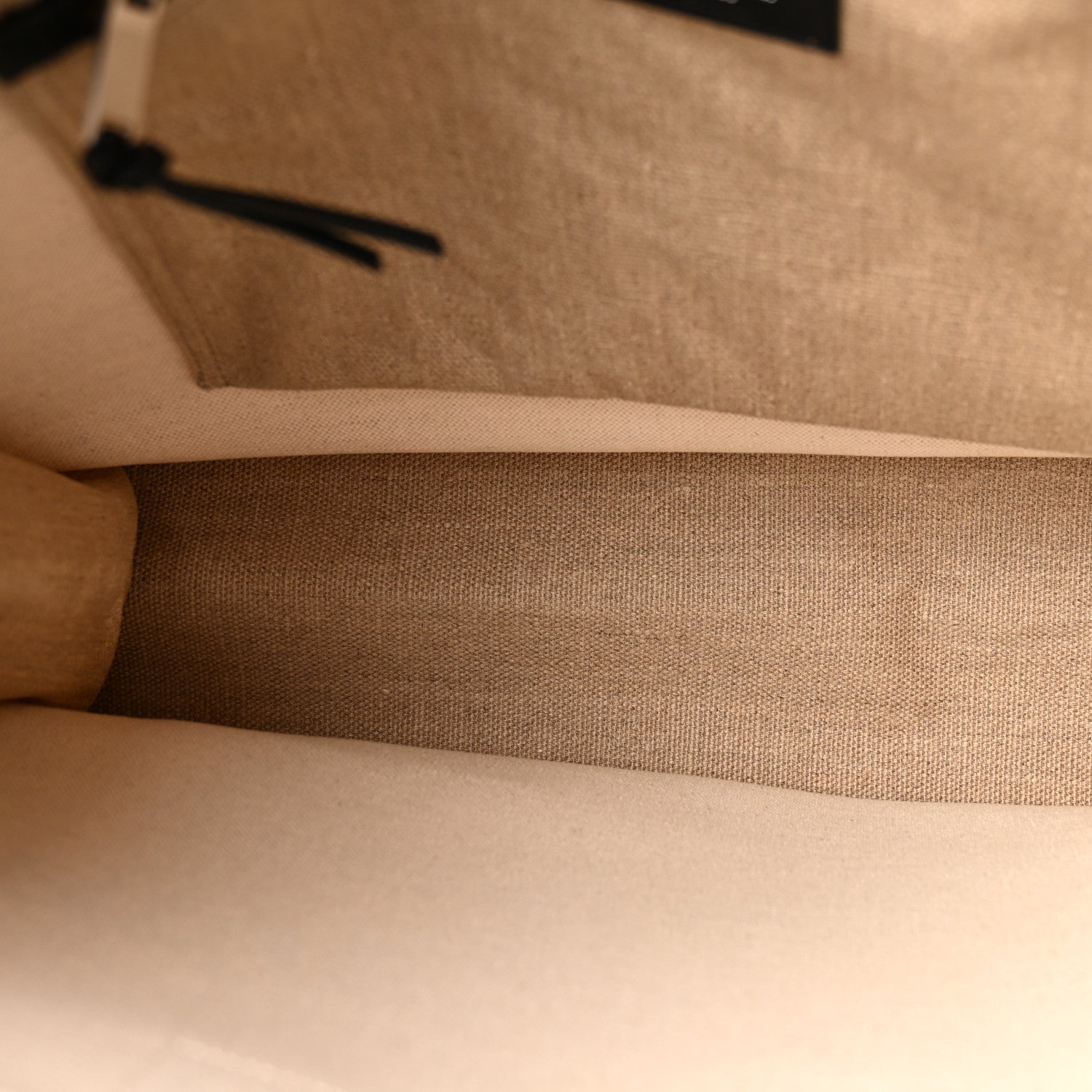Saint Laurent Linen Calfskin Rive Gauche Tote Greggio Natural 5 of 11