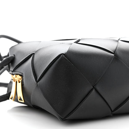 Bottega Veneta Lambskin Maxi Intrecciato Small Cassette Camera Bag Black 8 of 9