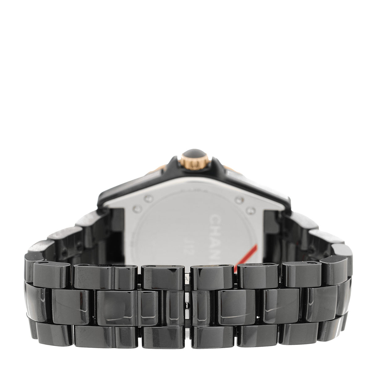 Stainless Steel 18K Rose Gold Ceramic 37mm J12 Automatic Watch Black