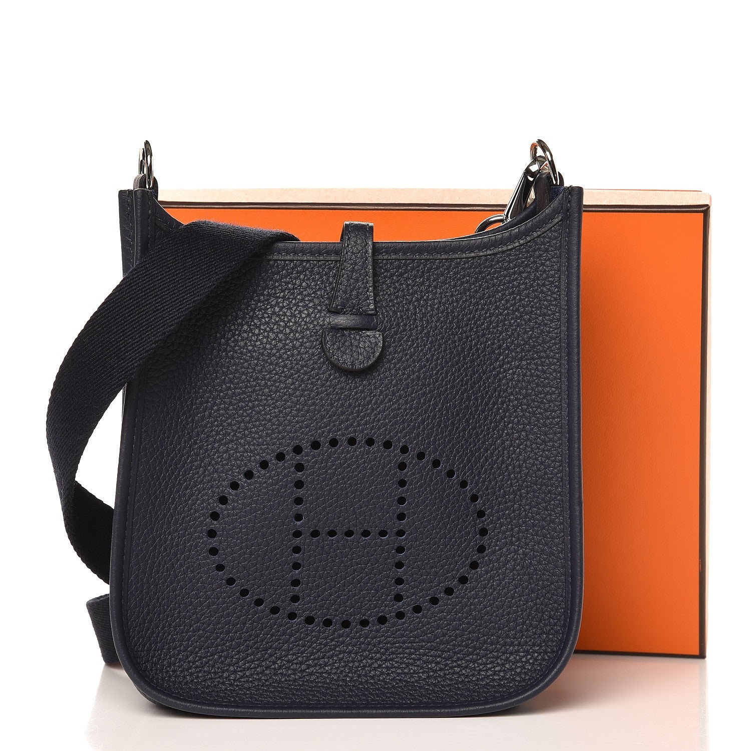 Hermes Taurillon Clemence Evelyne TPM Bleu Nuit 9 of 9
