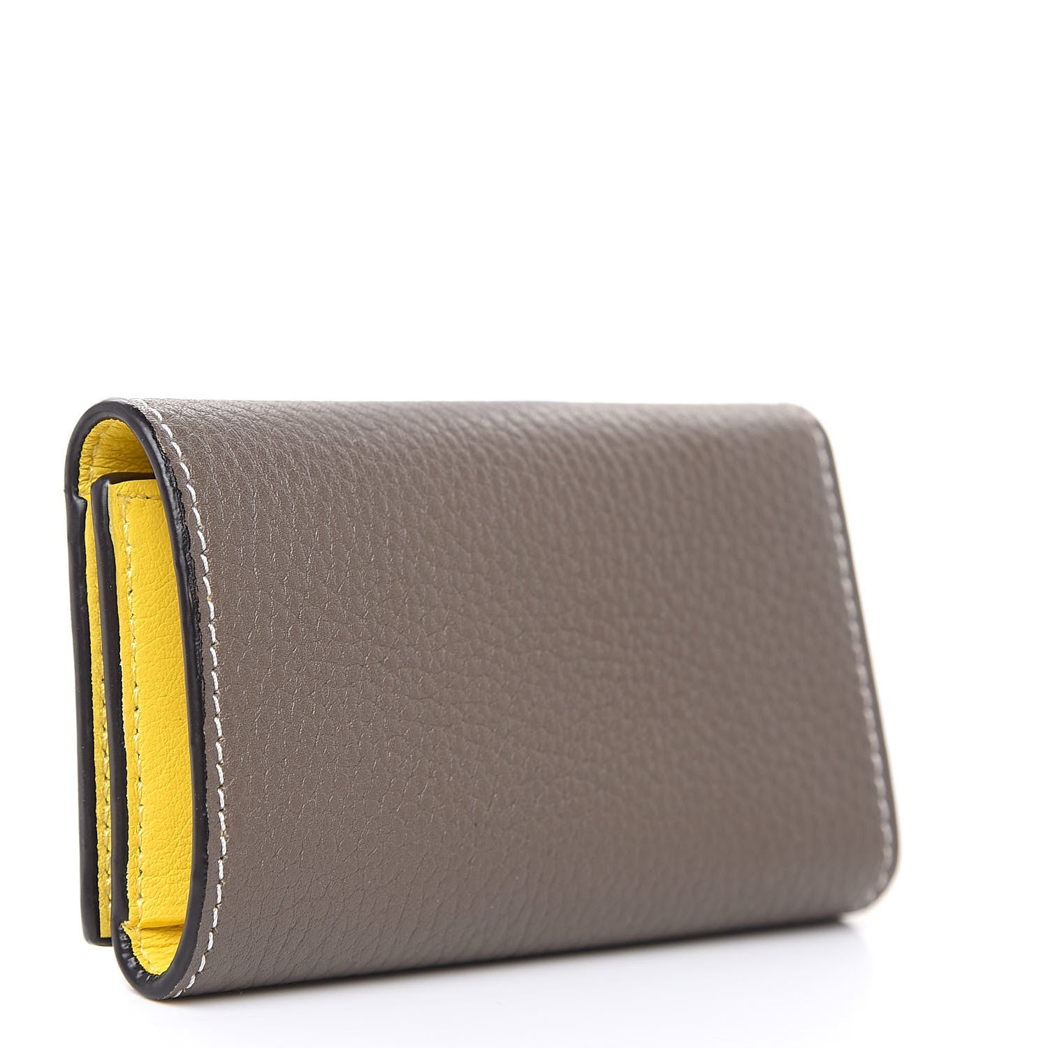 Celine Drummed Calfskin Key Case Souris 3 of 8