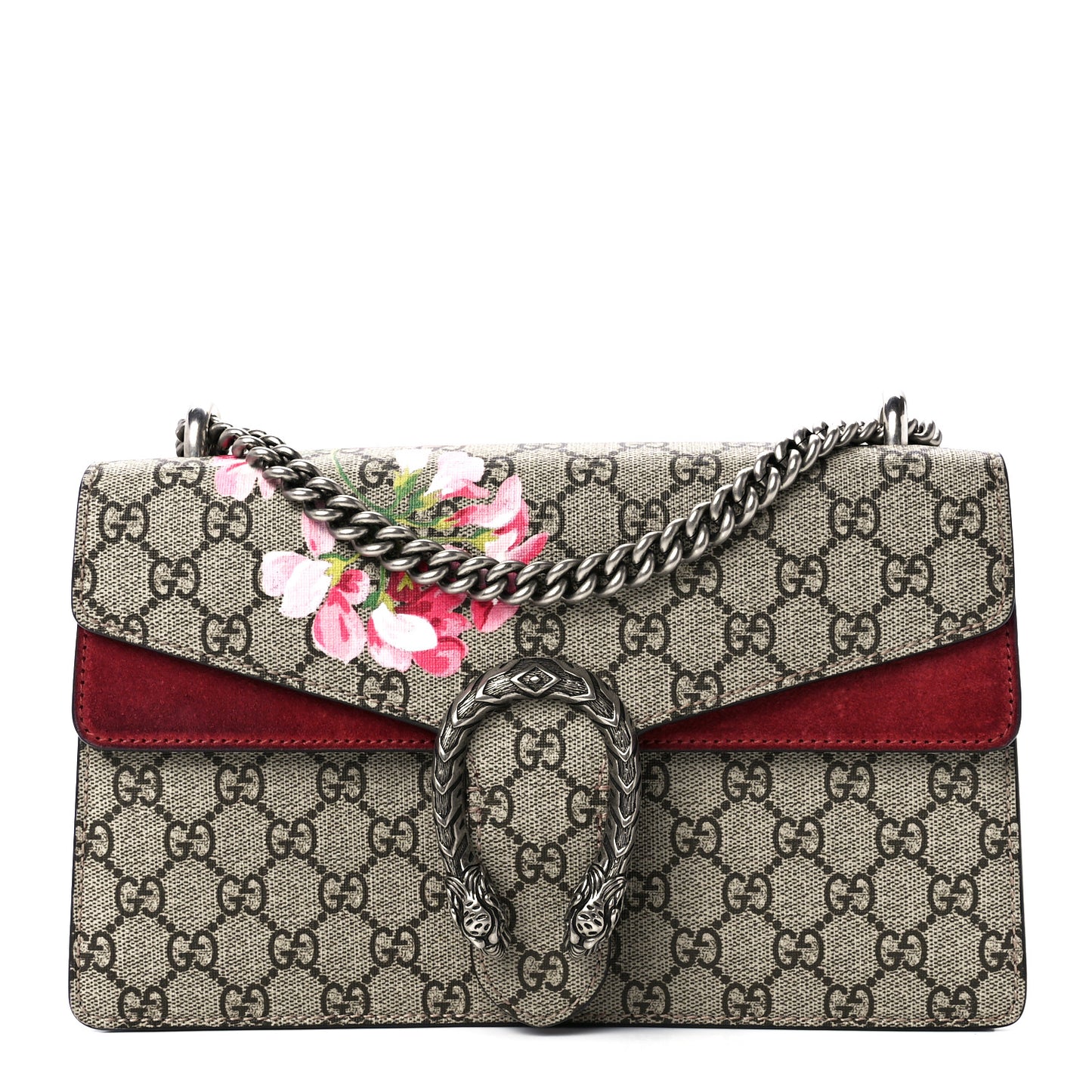 GG Supreme Monogram Blooms Small Dionysus Shoulder Bag Beige Multicolor Dry Rose