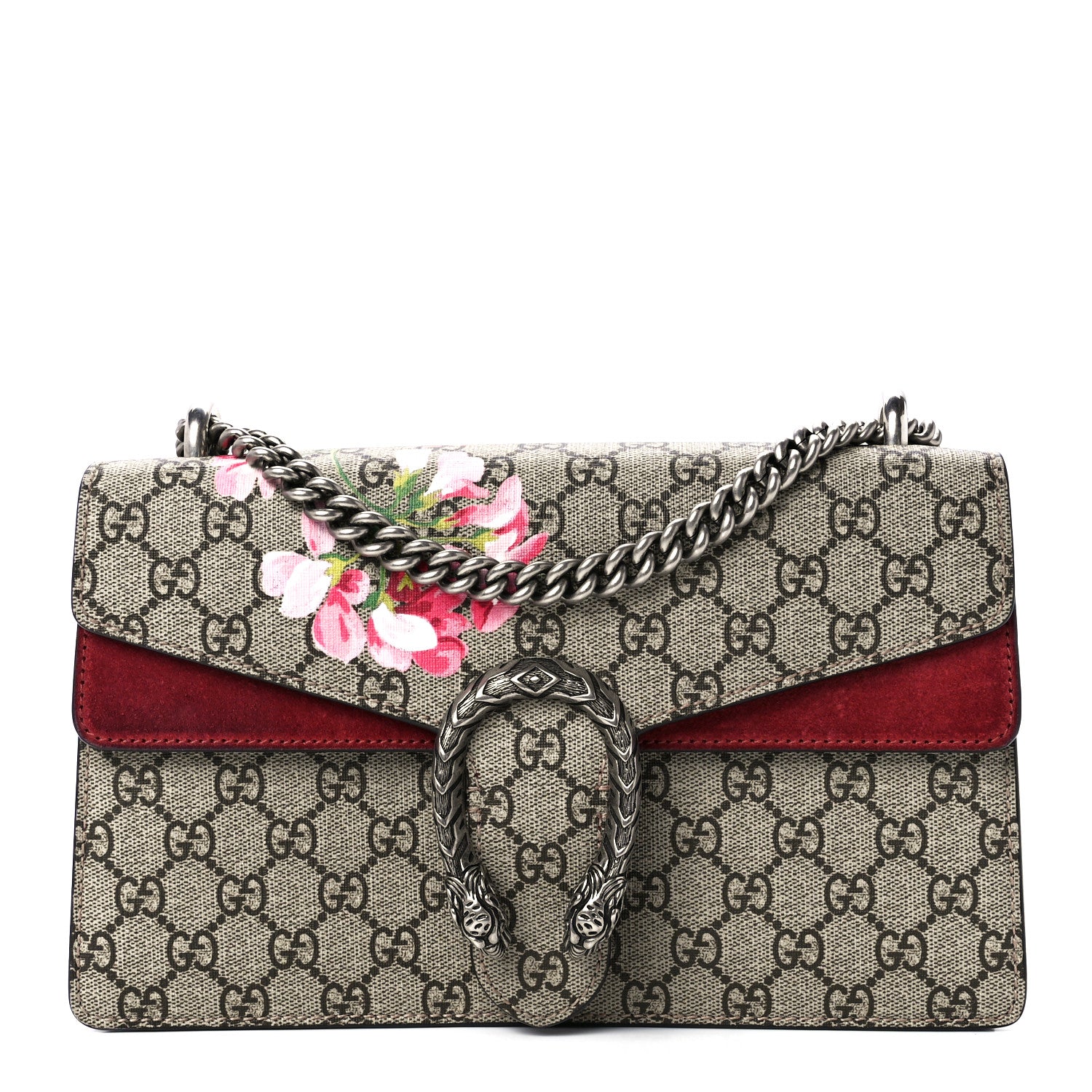 Gucci GG Supreme Monogram Blooms Small Dionysus Shoulder Bag Beige Multicolor Dry Rose 1 of 11