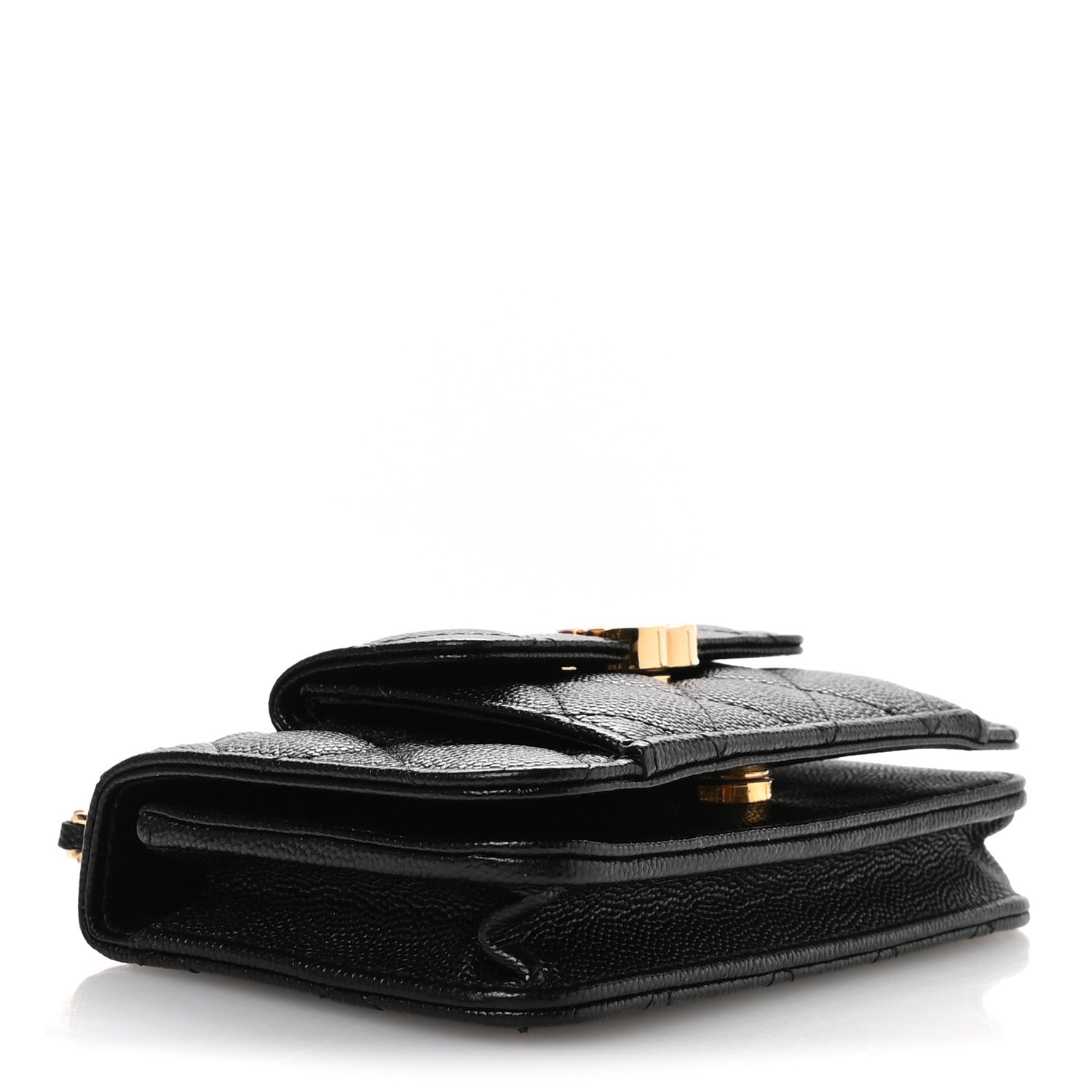 Chanel Caviar Quilted Pocket Twins Clutch With Chain Black 4 of 11