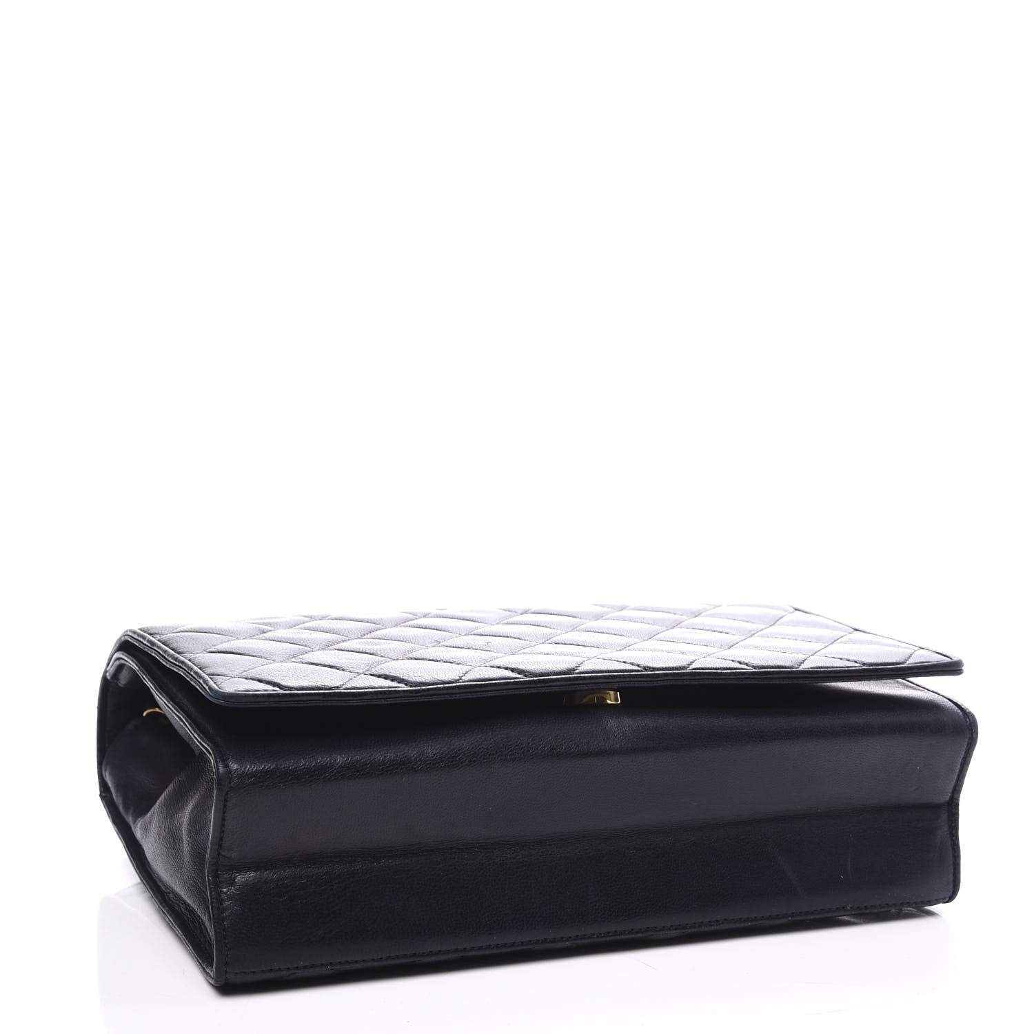 Chanel Lambskin Quilted CC Small Single Flap Navy 3 of 11