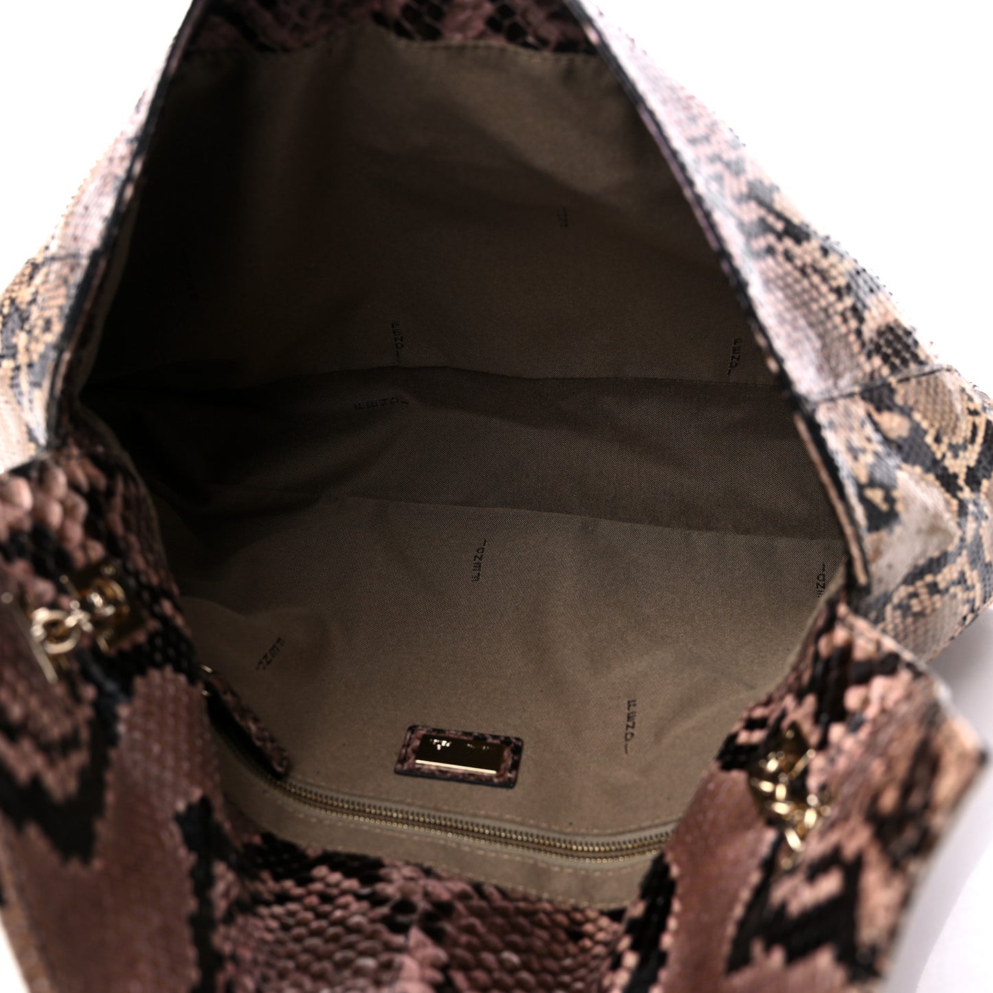 Snakeskin Forever Maxi Baguette Beige