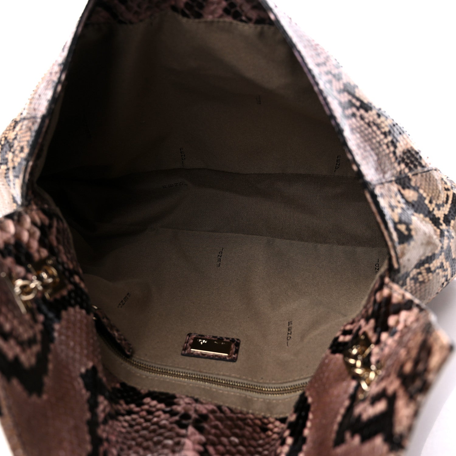 Fendi Snakeskin Forever Maxi Baguette Beige 5 of 12