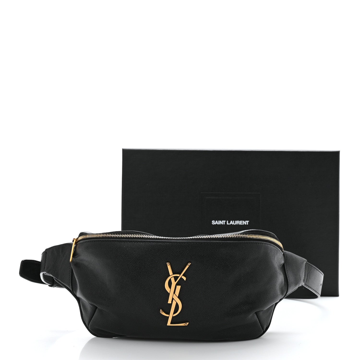 Saint Laurent Grain De Poudre Monogram Belt Bag Black 11 of 11