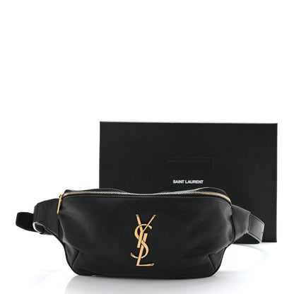 Saint Laurent Grain De Poudre Monogram Belt Bag Black 11 of 11
