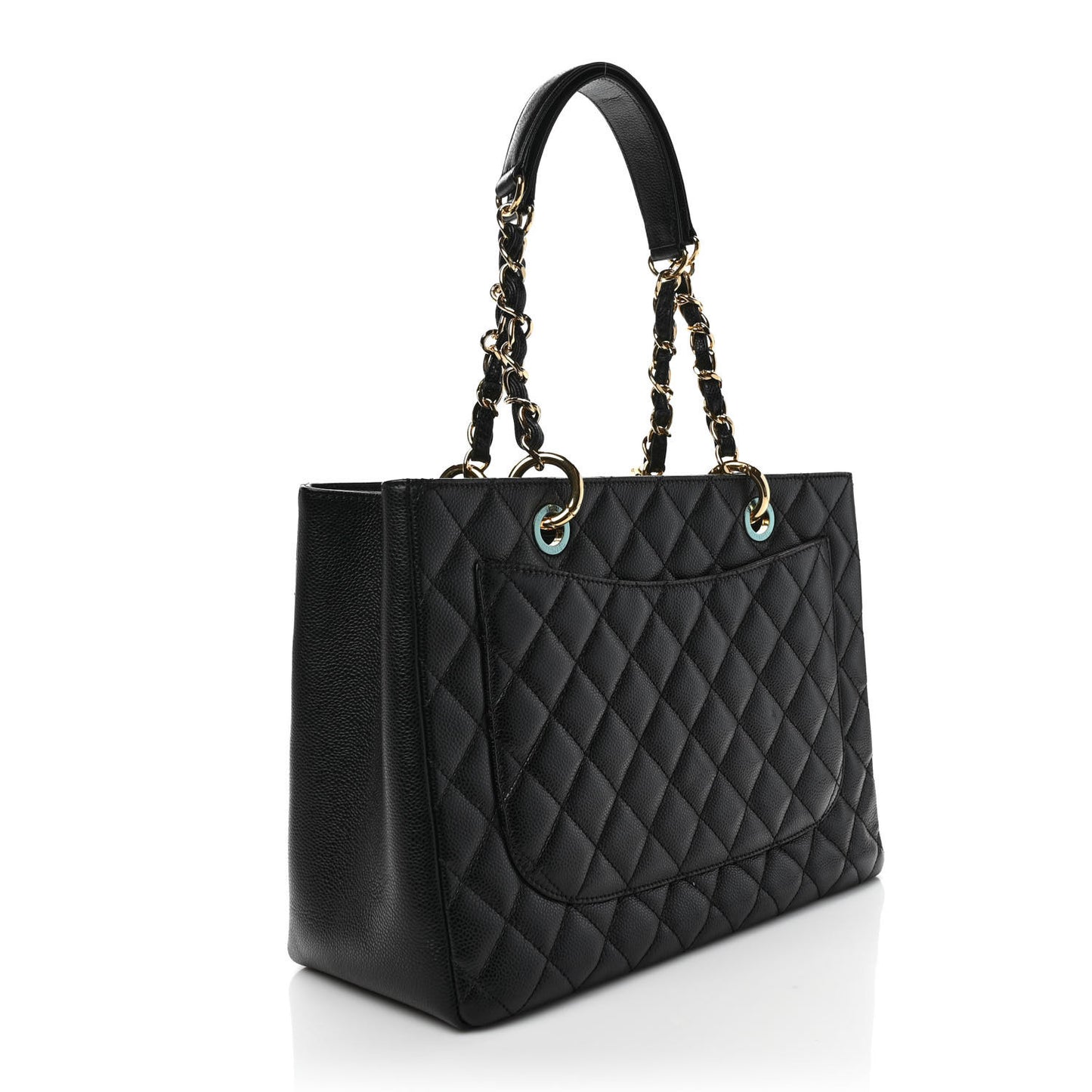 Caviar Quilted Grand Shopping Tote GST Black