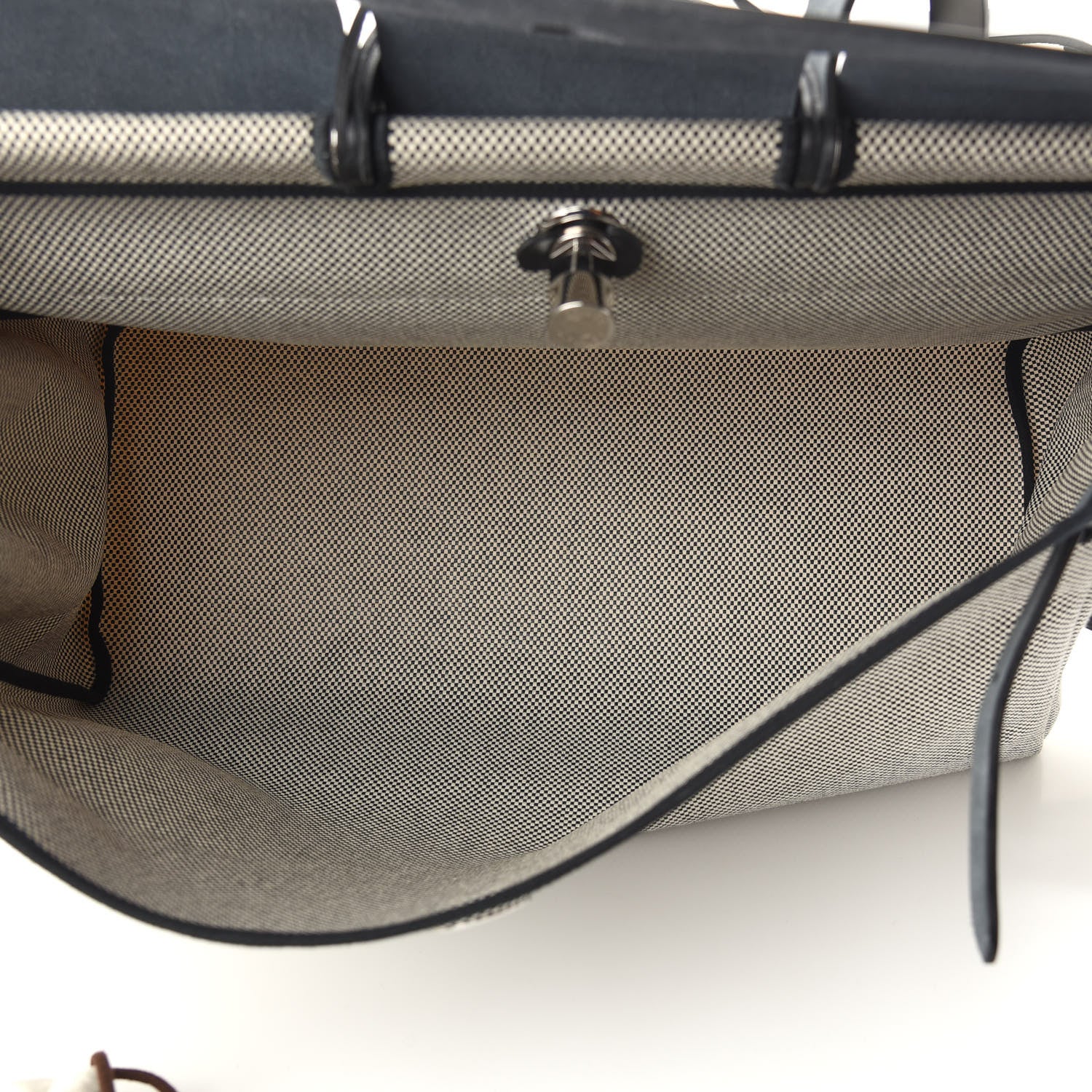 Hermes Criss Viking Vache Hunter Herbag Cabin Zip Retourne 50 Ecru Bleu Marine 6 of 10