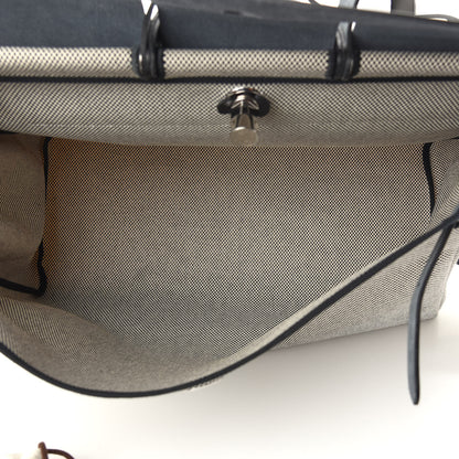 Hermes Criss Viking Vache Hunter Herbag Cabin Zip Retourne 50 Ecru Bleu Marine 6 of 10
