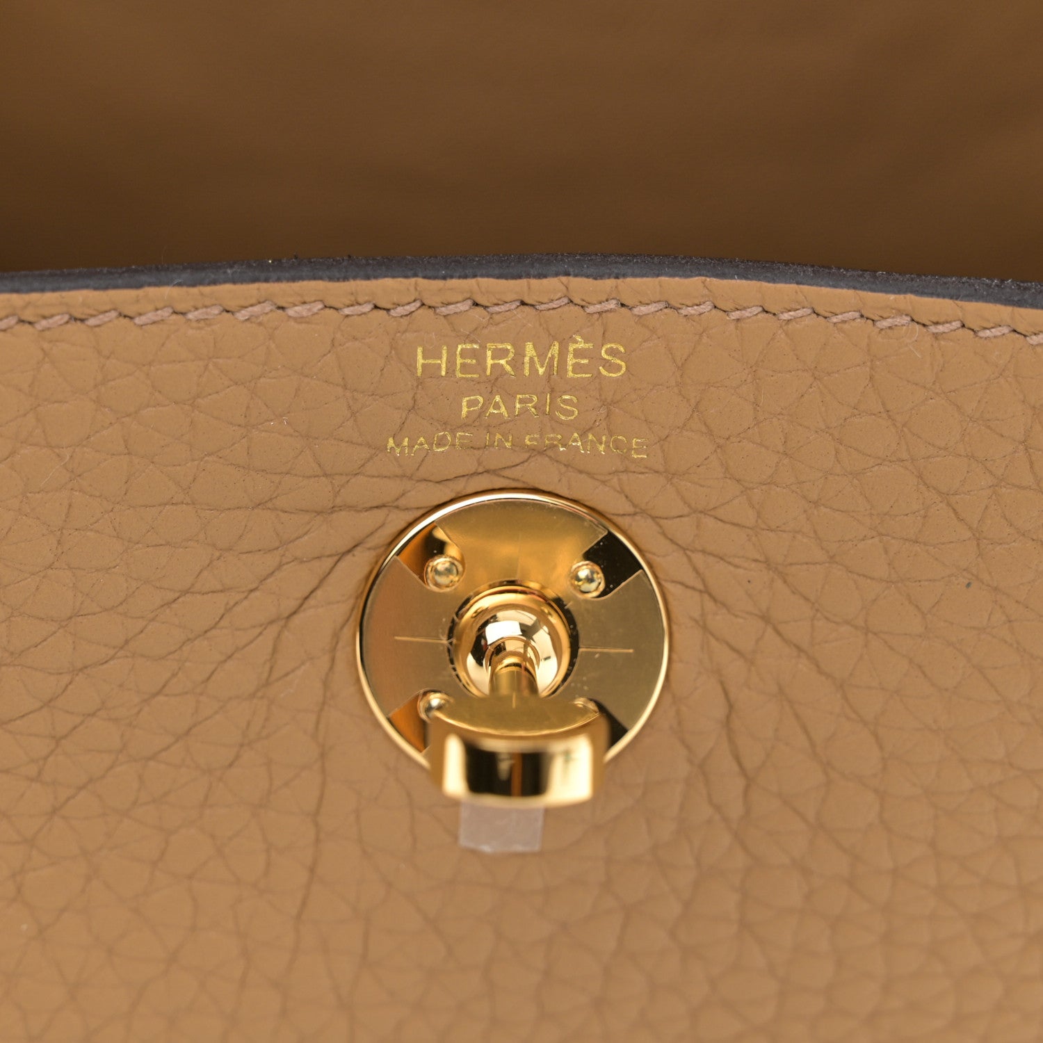 Hermes Taurillon Clemence Mini Lindy 20 Biscuit 6 of 11