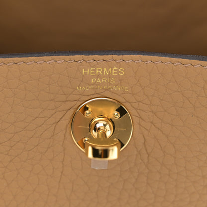 Hermes Taurillon Clemence Mini Lindy 20 Biscuit 6 of 11