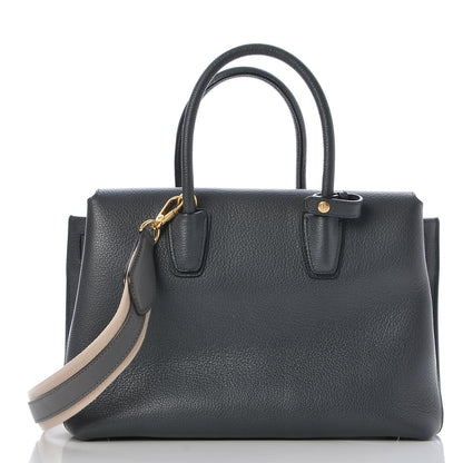 MCM Grained Calfskin Medium Milla Tote Phantom Grey 5 of 19