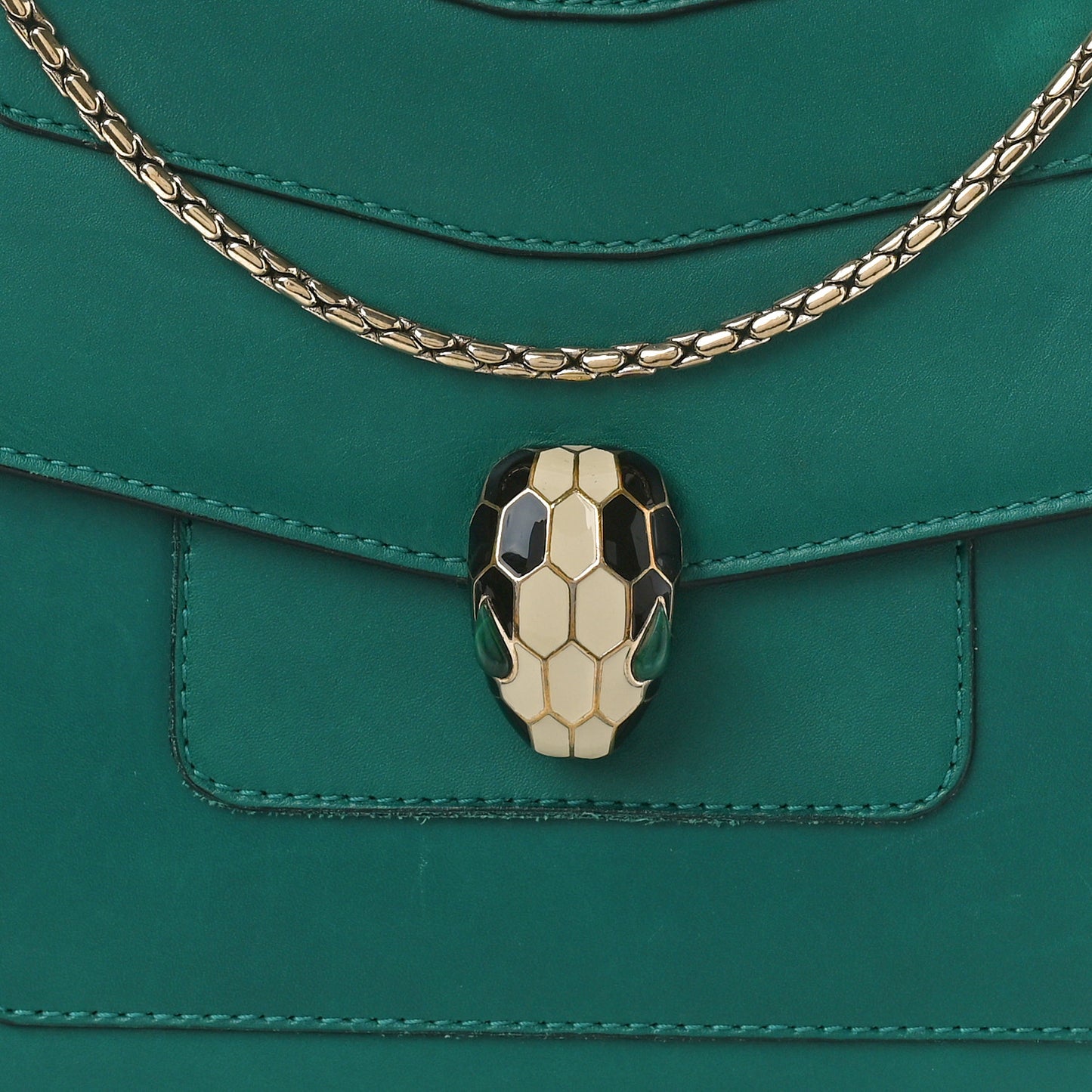 Calfskin Serpenti Forever Crossbody Emerald Green