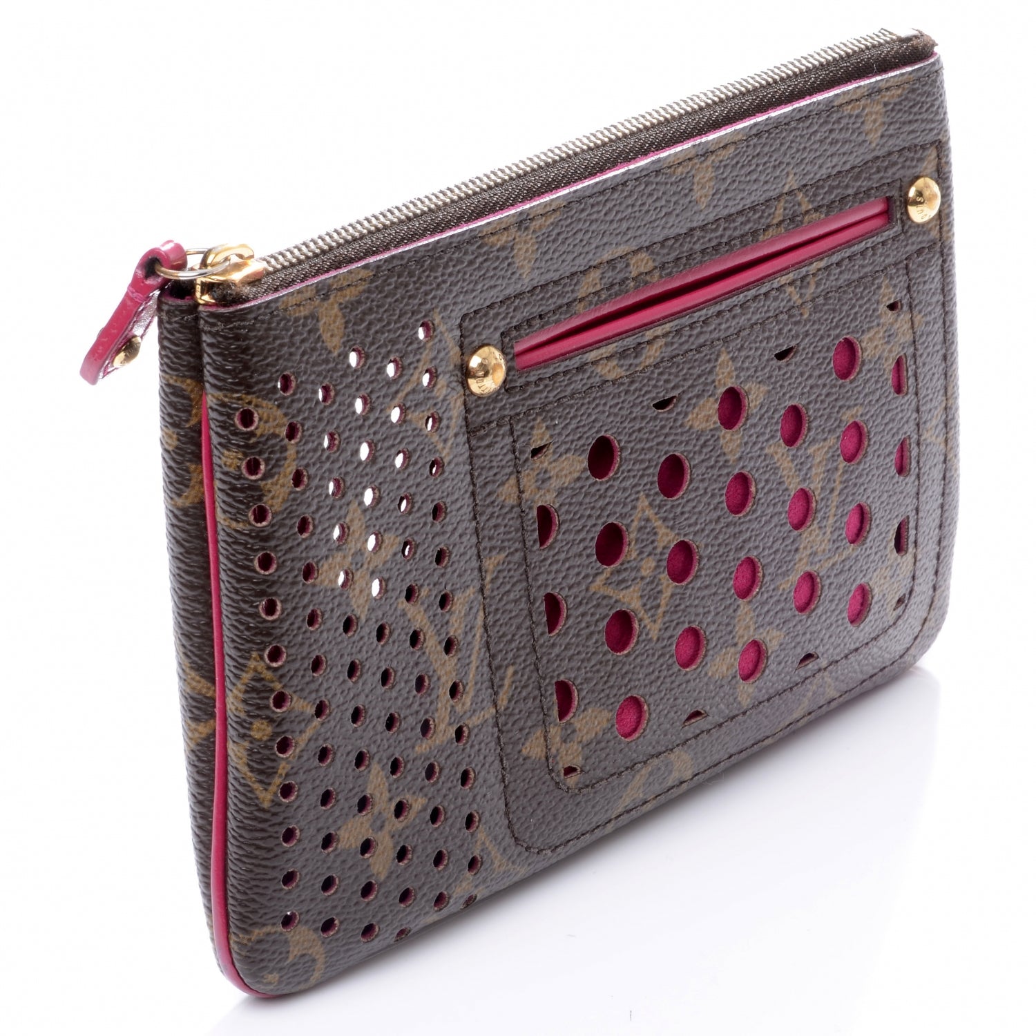 Louis Vuitton Monogram Perforated Pochette Plat Fuchsia 4 of 7