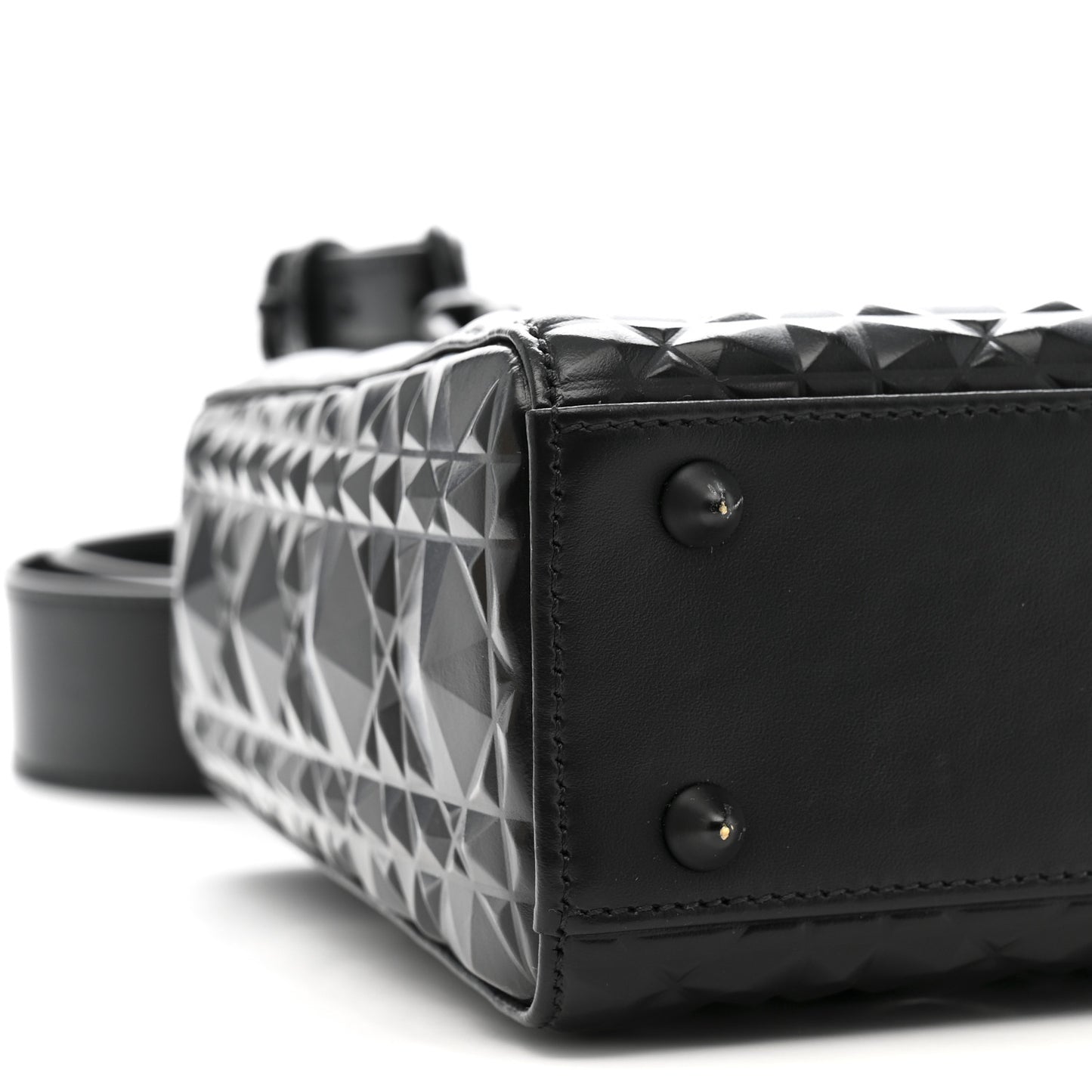 Calfskin Cannage Diamond Small My ABCDior Lady Dior Black