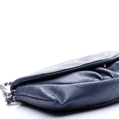 Chanel Caviar Half Moon Wallet On Chain WOC Blue 7 of 14
