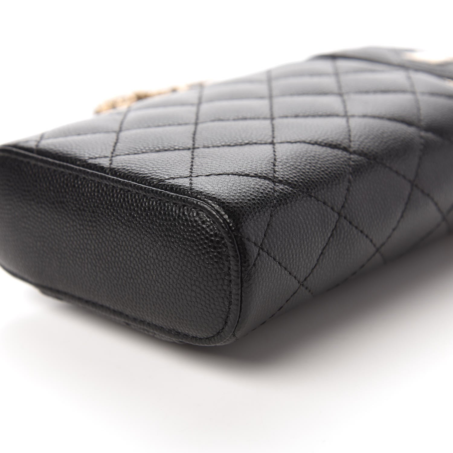 Chanel Caviar Quilted Phone Holder With Chain Black 7 of 12