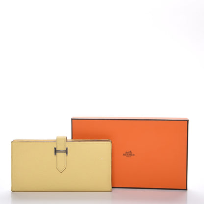 Hermes Epsom Bearn Gusset Wallet Soufre 7 of 20