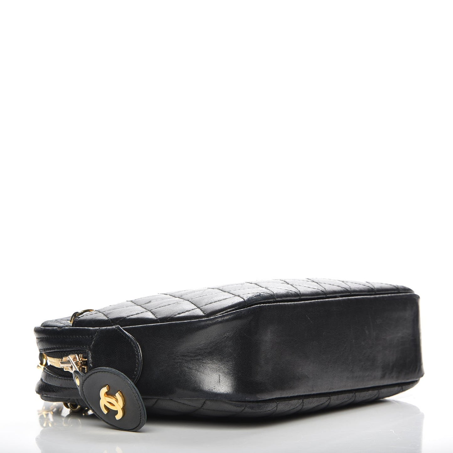 Lambskin Quilted Camera Case Black