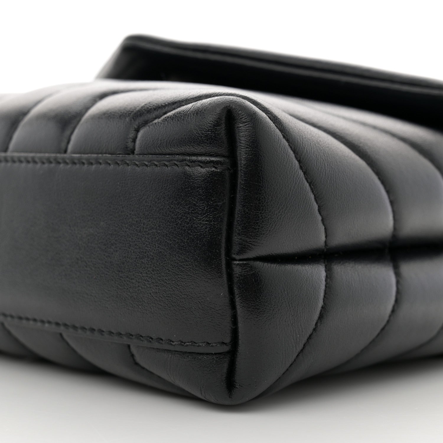 Saint Laurent Calfskin Y Quilted Monogram Toy Loulou Crossbody Bag Black 10 of 15