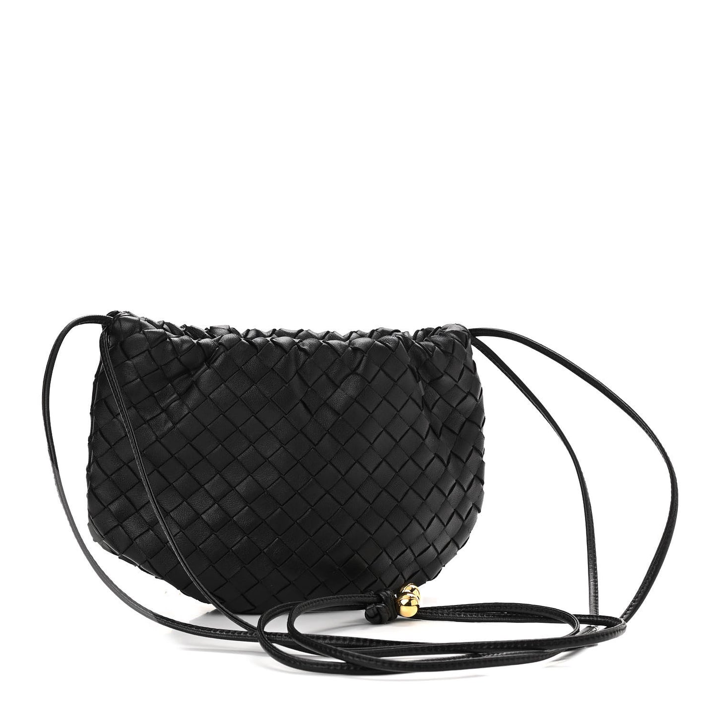 Nappa Intrecciato Mini Bulb Black