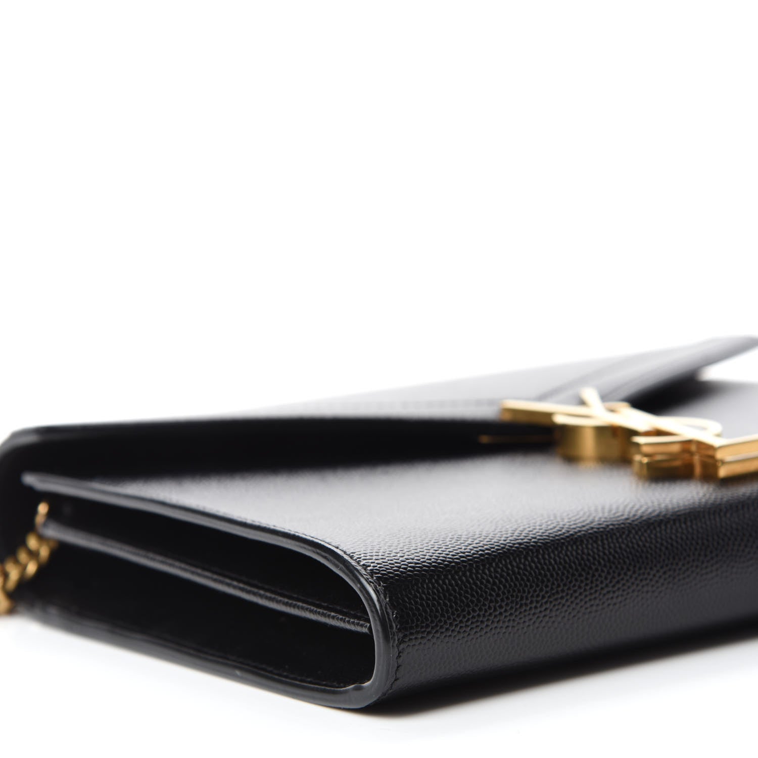 Saint Laurent Grain De Poudre Monogram Cassandra Chain Wallet Black Rouge Legion 6 of 11