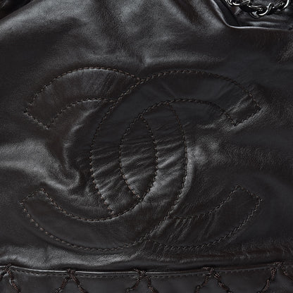 Chanel Calfskin Drawstring CC Bucket Bag Dark Brown 10 of 10