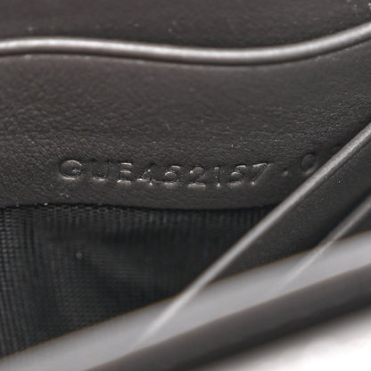 Saint Laurent Calfskin Crocodile Embossed Monogram Sunset Chain Wallet Graphite 7 of 14