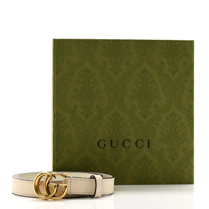 Gucci Calfskin Double G 20mm Belt 75 30 Mystic White 9 of 9