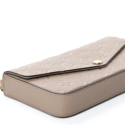 Louis Vuitton Empreinte Pochette Felicie Chain Wallet Tourterelle 6 of 12