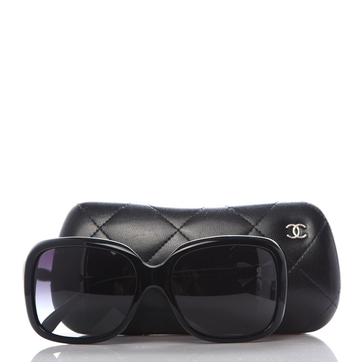 Chanel CC Bow Sunglasses 5171 Black White 8 of 8