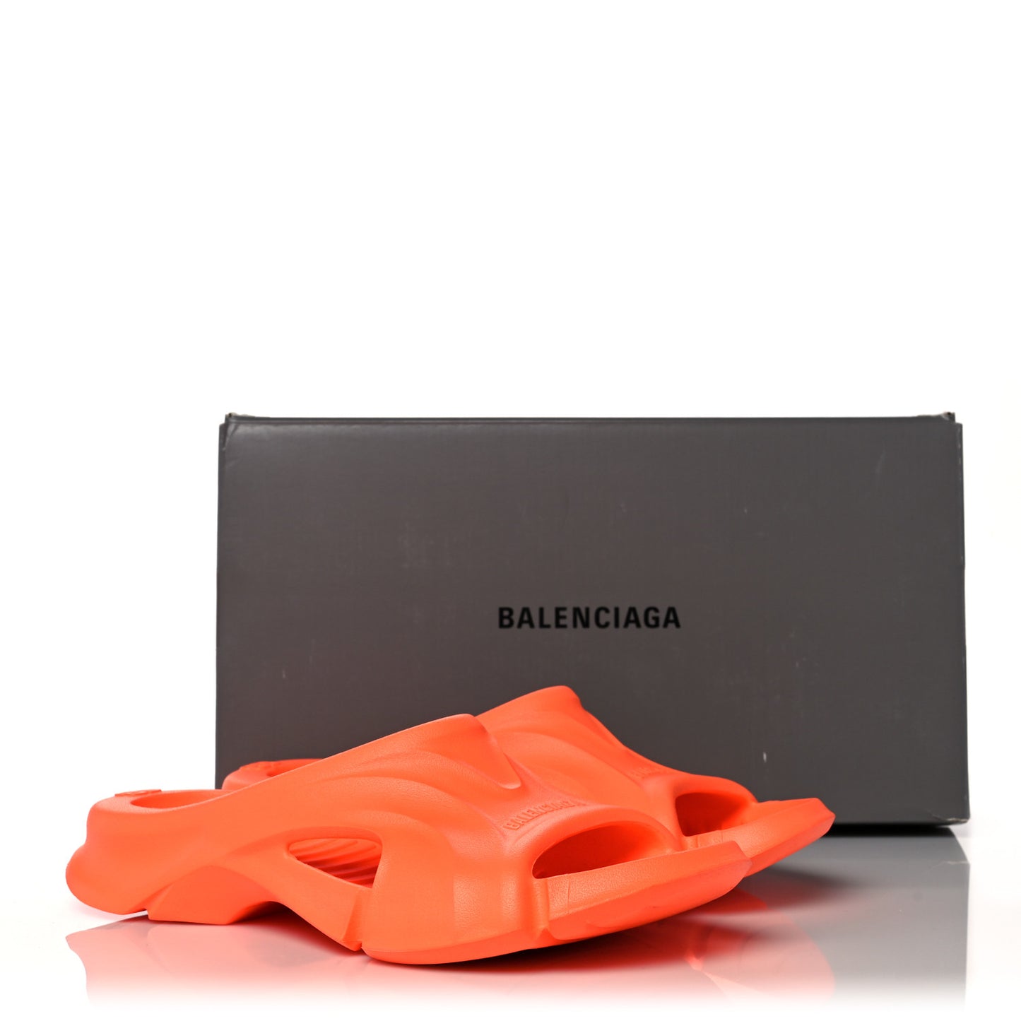 Rubber Womens Mold Slide Sandals 40 Fluo Orange