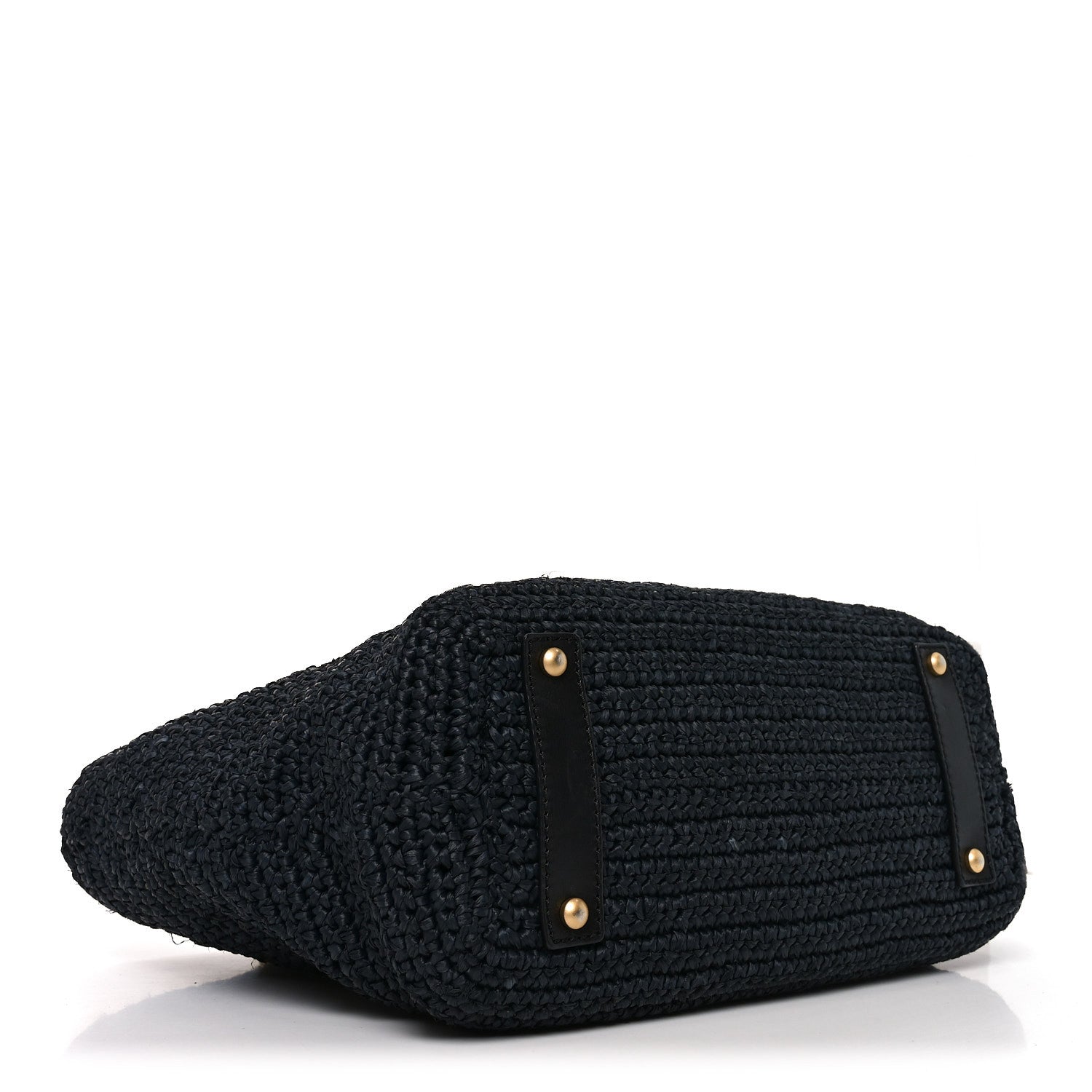 Chanel Straw Raffia Tote Black 3 of 10