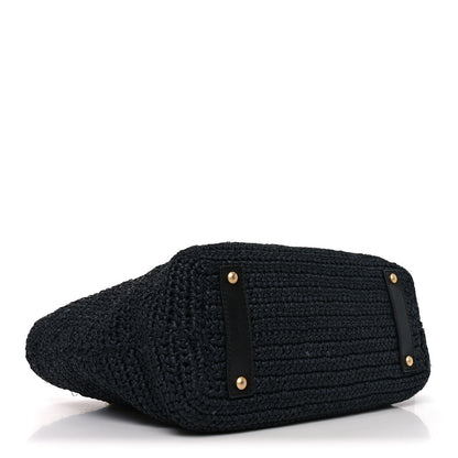 Chanel Straw Raffia Tote Black 3 of 10