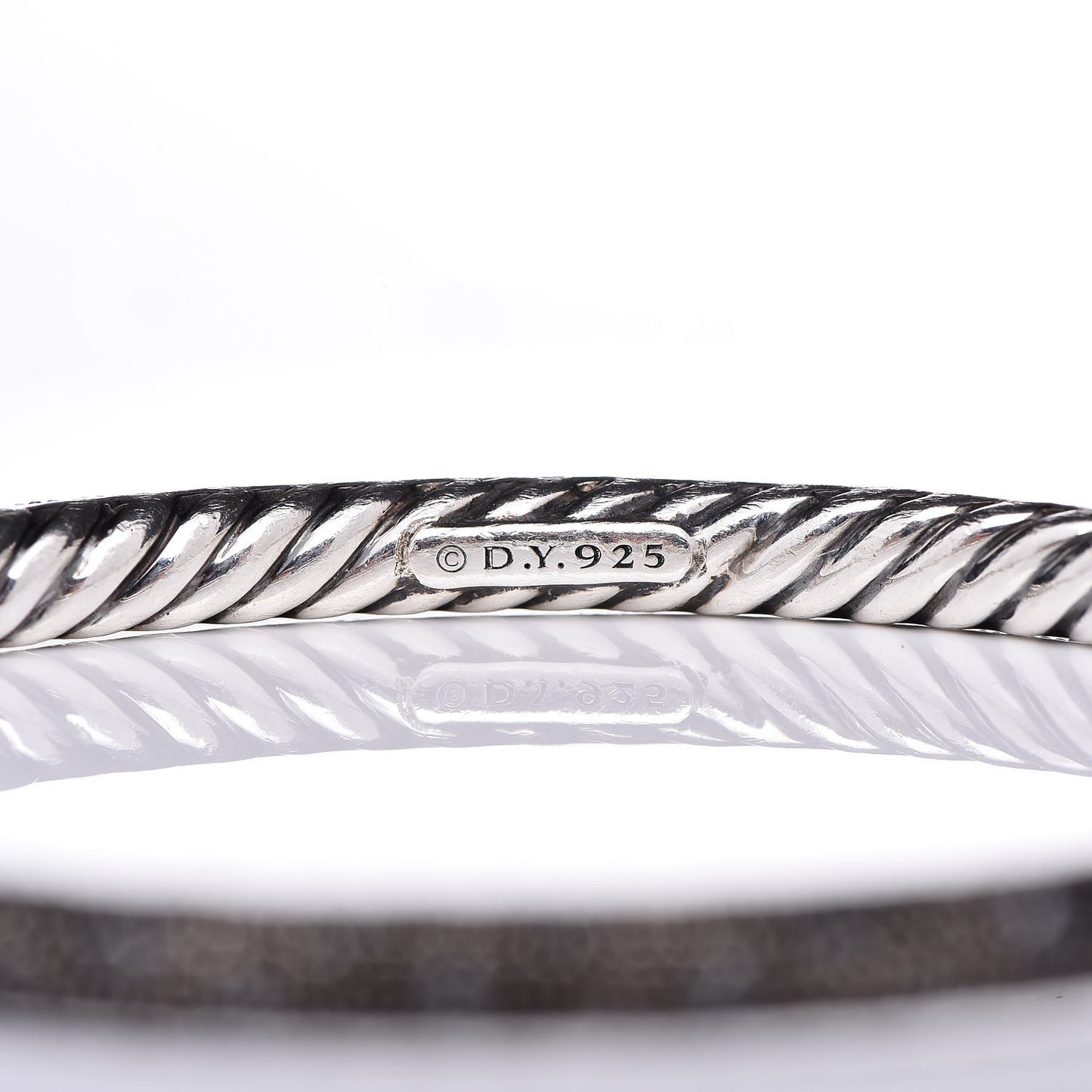 Sterling Silver Black Diamond 4mm Midnight Melange Bangle Bracelet