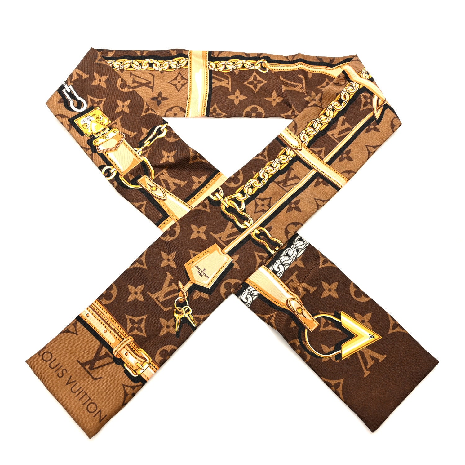 Louis Vuitton Silk Monogram Confidential Bandeau Brown 1 of 3