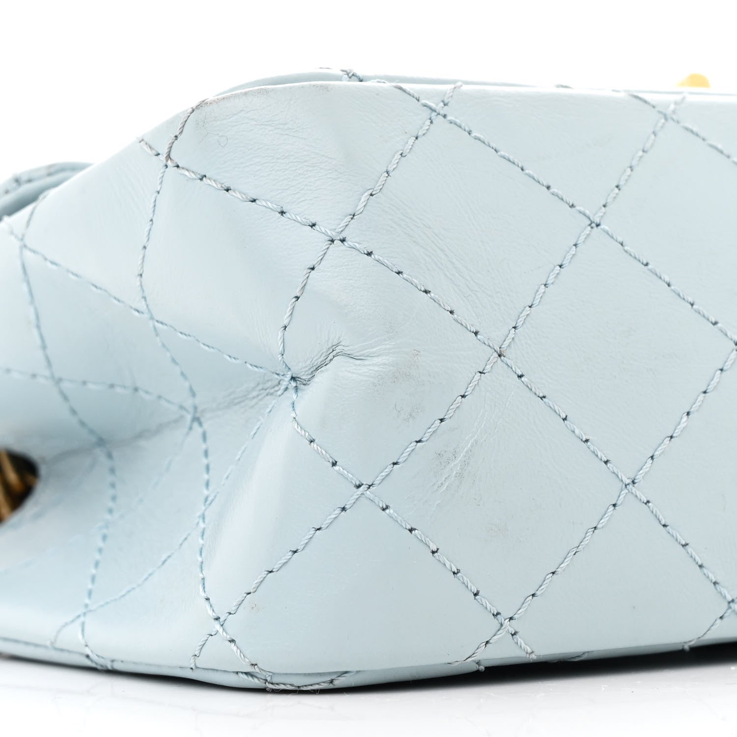 Chanel Aged Calfskin Quilted 2.55 Reissue Mini Flap Light Blue 9 of 11