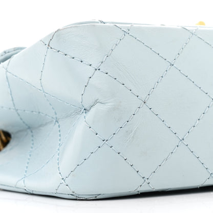 Chanel Aged Calfskin Quilted 2.55 Reissue Mini Flap Light Blue 9 of 11
