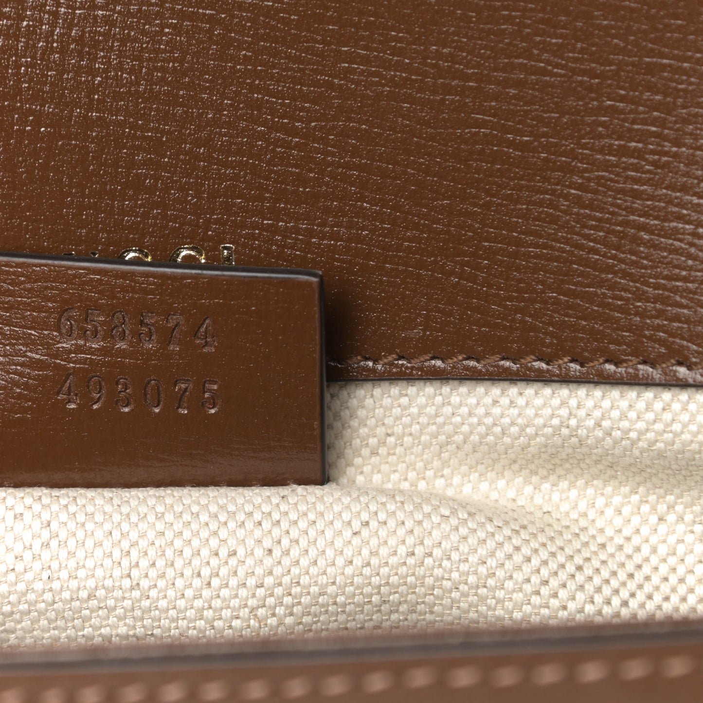 GG Supreme Monogram Web Mini Horsebit 1955 Shoulder Bag Beige Brown Sugar