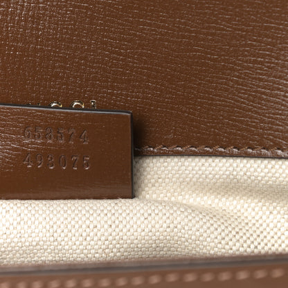 Gucci GG Supreme Monogram Web Mini Horsebit 1955 Shoulder Bag Beige Brown Sugar 8 of 12