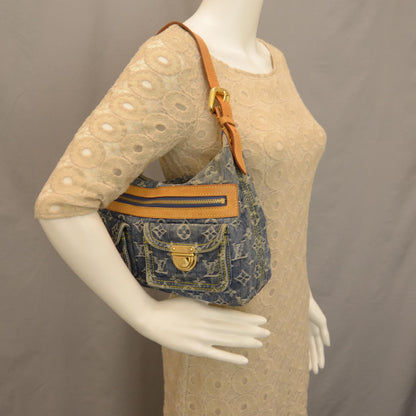 Louis Vuitton Monogram Denim Baggy PM Blue 2 of 8