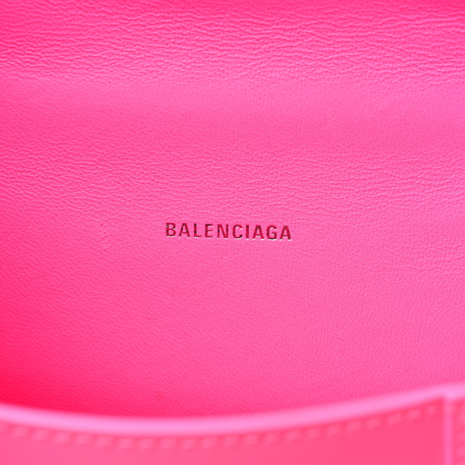 Balenciaga Shiny Box Calfskin Hourglass Top Handle Bag XS Hot Pink 6 of 12