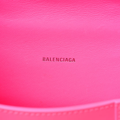 Balenciaga Shiny Box Calfskin Hourglass Top Handle Bag XS Hot Pink 6 of 12