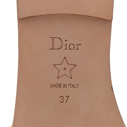Christian Dior Canvas Lurex Jardin d'Hiver Embroidered Dway Flat Slide Sandals 37 White Palladium 8 of 9